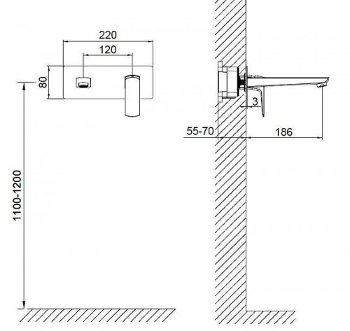 Смеситель для раковины Wonzon & Woghand Forza WW-88869031-BG цвет Брашированное золото
