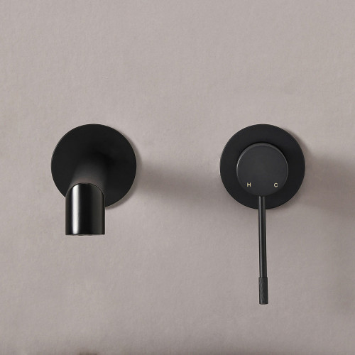 Смеситель для раковины Vincea Desire VBFW-1D1MB Черный матовый латунь встраиваемый