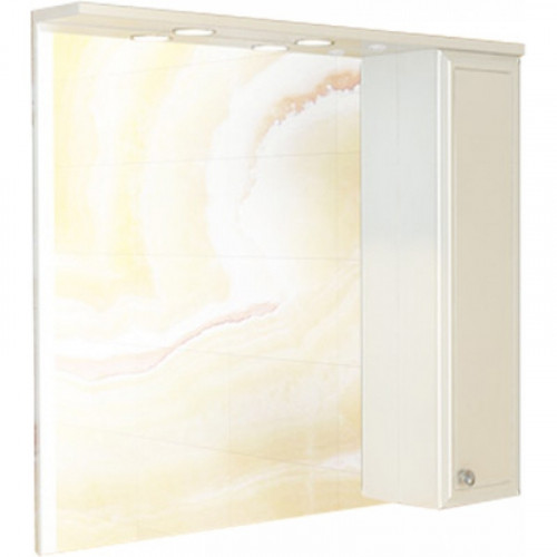 Зеркало со шкафом Comforty Сочи 85 00003132119 Белый глянец МДФ / ЛДСП, стекло