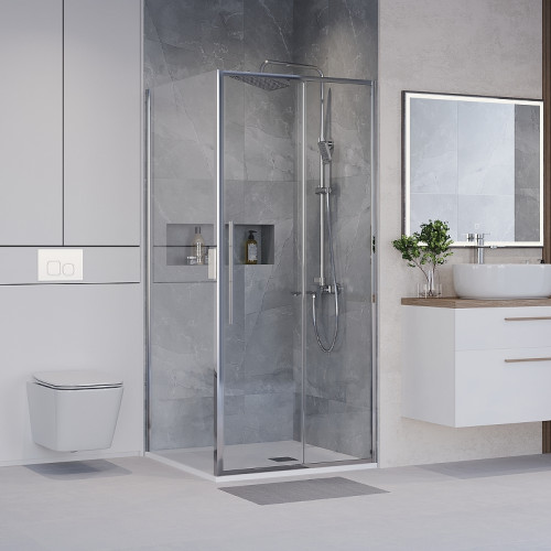 Душевая стенка Niagara Nova 80 NG-A80-34 профиль Хром стекло прозрачное