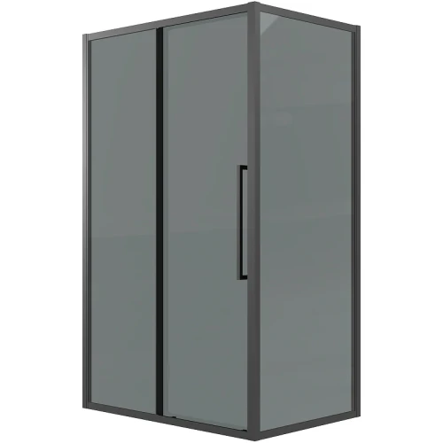 Душевой уголок Grossman Cosmo 120х80 120.K33.02.1280.21.10 профиль Черный матовый стекло тонированное