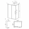 Душевой уголок Grossman Cosmo 120х80 120.K33.02.1280.21.10 профиль Черный матовый стекло тонированное