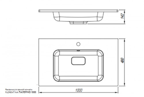 Раковина Florentina Палермо 100 10.230.01000.307 цвет Серый шелк