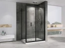 Душевой уголок Abber Sonnenstrand 100х70 AG07100B-S70B профиль Черный стекло прозрачное