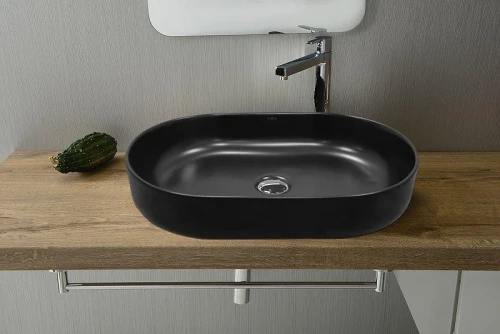 Раковина накладная Creo Ceramique Puima 58 PU4300MBK цвет Черный матовый