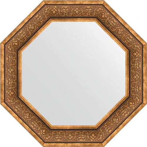 Зеркало Evoform Octagon 69х69 BY 3839 в багетной раме - Вензель бронзовый 101 мм стекло