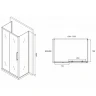 Душевой уголок Abber Schwarzer Diamant 170x85 AG30170H-S85-S85 профиль Хром стекло прозрачное