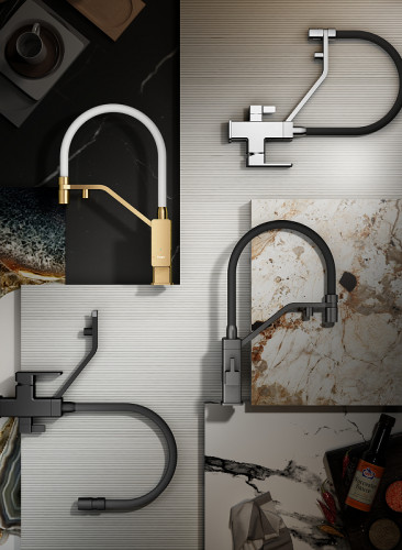 Смеситель для кухни Raglo R85.62.09 Графит матовый Черный латунь