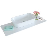 Столешница под раковину SanVit Ханекс S-008 90 hanex090 Белая искусственный камень (литьевой мрамор)