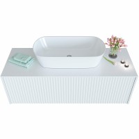 Столешница под раковину SanVit Ханекс S-008 90 hanex090 Белая искусственный камень (литьевой мрамор)