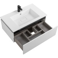 Тумба под раковину Cezares Slider 80 SLIDER-800-1C-SO-BO подвесная Bianco Opaco МДФ / ЛДСП