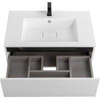 Тумба под раковину Cezares Slider 80 SLIDER-800-1C-SO-BO подвесная Bianco Opaco МДФ / ЛДСП