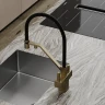 Смеситель для кухни Sancos Loro SC4007BG Золото брашированное Черный латунь