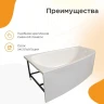 Акриловая ванна Radomir Рона 168x95 L 1-01-4-1-1-344К цвет Белый со слив-переливом Бронза