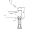 Смеситель для раковины Melodia della vita Medico MDV40820 Хром латунь