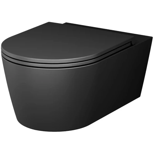 Унитаз AM.PM Func FlashClean C8F1701MBSC подвесной Черный матовый с сиденьем Микролифт фарфор подвесной