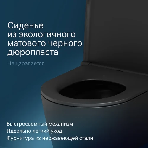 Унитаз AM.PM Func FlashClean C8F1701MBSC подвесной Черный матовый с сиденьем Микролифт фарфор подвесной
