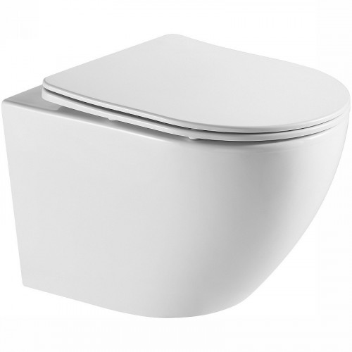 Унитаз Azario Grado AZ-0046-UQ3 подвесной Белый с сиденьем Микролифт фаянс подвесной