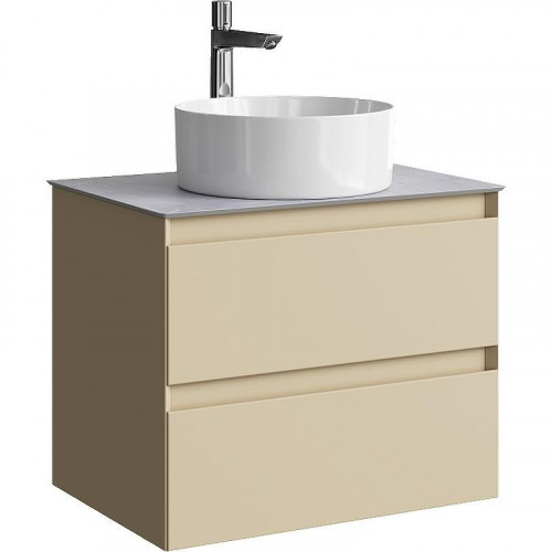 Тумба под раковину Aqwella Geometria 65 GE01652MD подвесная Морская дюна