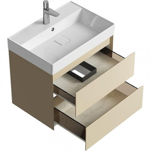 Тумба под раковину Aqwella Geometria 65 GE01652MD подвесная Морская дюна