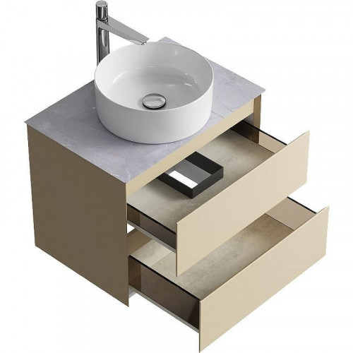 Тумба под раковину Aqwella Geometria 65 GE01652MD подвесная Морская дюна