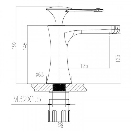 Смеситель для раковины Bronze de Luxe Yasmina 800/B03 Хром латунь