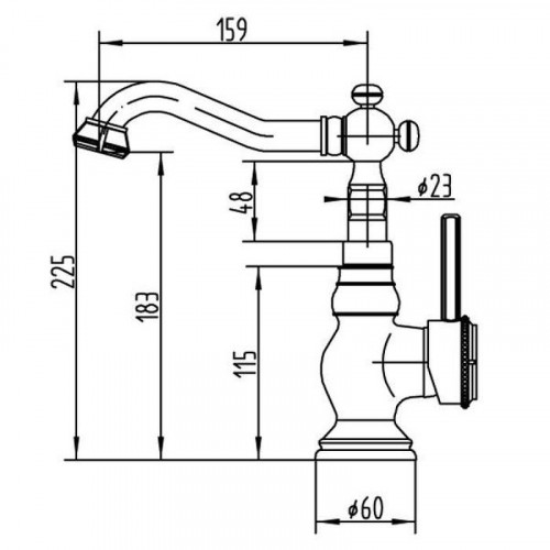 Смеситель для раковины ZorG Antic A309U-SL