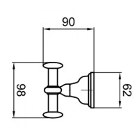 Двойной крючок Webert Ottocento AM500401065 Бронза