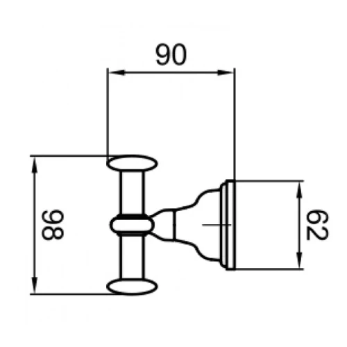 Двойной крючок Webert Ottocento AM500401065 Бронза