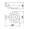 Мыльница Savol S-009559 цвет Хром
