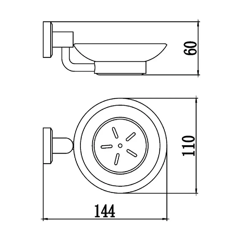 Мыльница Savol S-009559 цвет Хром