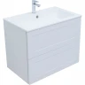 Тумба с раковиной Aquanet Терра 80 323183 подвесная Белая матовая МДФ / ЛДСП