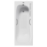 Чугунная ванна Vinsent Veron Concept 160x70 VCO1607042H/VH0015GM-AS цвет Белый с дугообразными ручками оружейная сталь и антискользящим покрытием