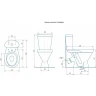 Унитаз компакт Rosa Стандарт 4620008195490 Белый с бачком и сиденьем