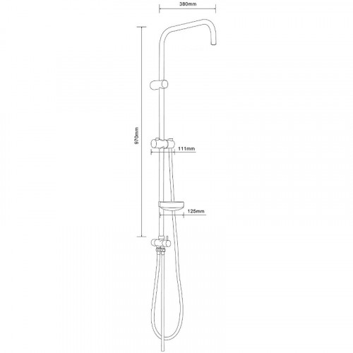 Душевая штанга Orange s-bar Хром латунь на стену
