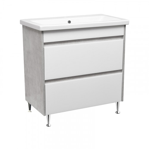 Тумба под раковину Stella Polar Браво 80 SP-00001334 цвет Слэйт Лакобель белый