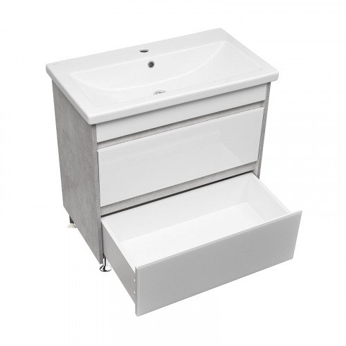 Тумба под раковину Stella Polar Браво 80 SP-00001334 цвет Слэйт Лакобель белый