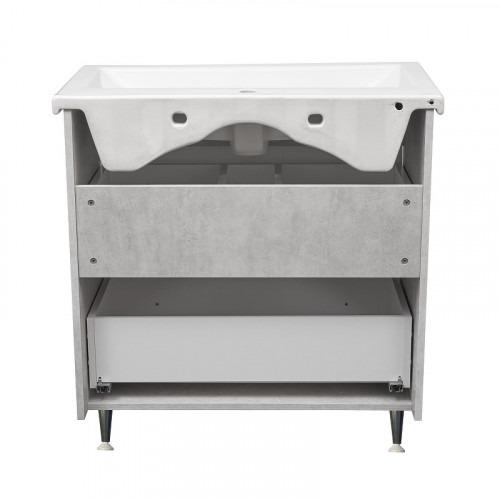 Тумба под раковину Stella Polar Браво 80 SP-00001334 цвет Слэйт Лакобель белый