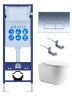Комплект унитаза с инсталляцией Aquatek Set Классик cm-INS17-016 4в1 цвет Белый с сиденьем Микролифт и клавишей смыва цвет Хром глянцевый