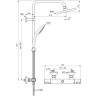 Душевая система Ideal Standard Ceratherm T25 A7208AA с термостатом Хром латунь на стену