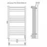 Электрический полотенцесушитель Azario Ancona 500x1000 П12 AZ71850W диммер справа Белый
