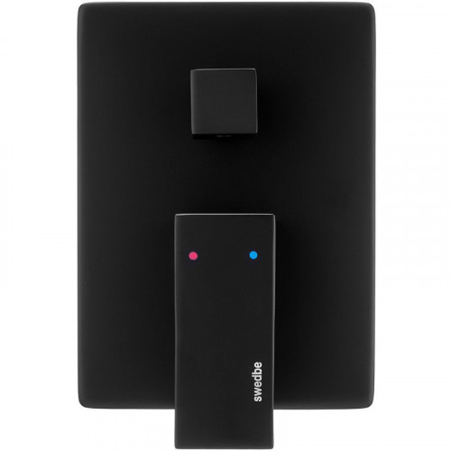 Смеситель для душа Swedbe Platta 5519B Черный матовый латунь встраиваемый