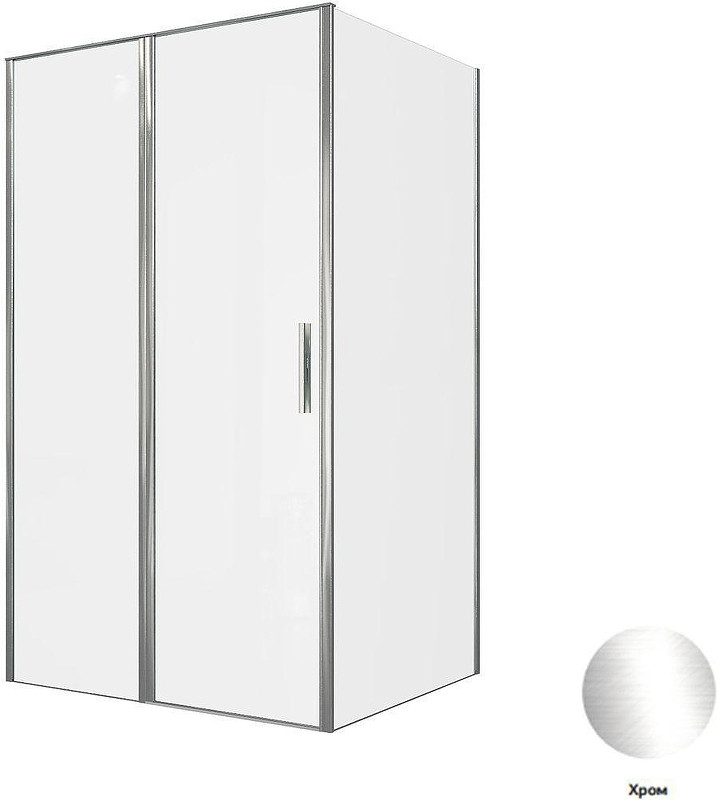 Душевой уголок Allen Brau Priority 120x80 3.31007.00+3.31013.00 цвет профиля Хром стекло прозрачное