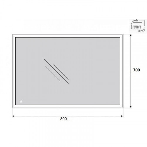 Зеркало BelBagno SPC-GRT-700-800-LED-TCH с подсветкой с сенсорным выключателем