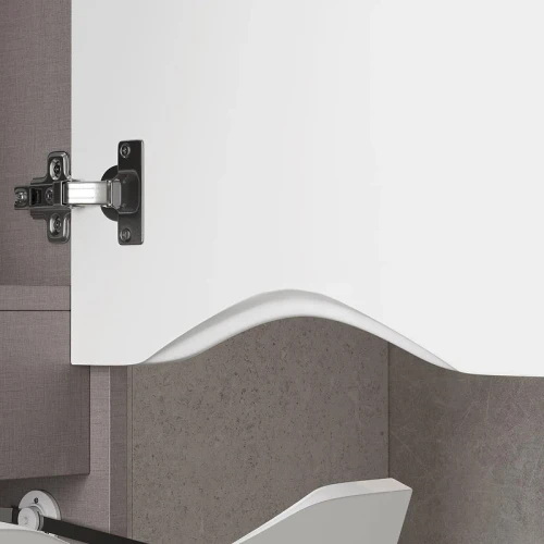 Шкаф пенал Equil Smile 40 pnSMILE40-04 цвет Белый Лен антрацит