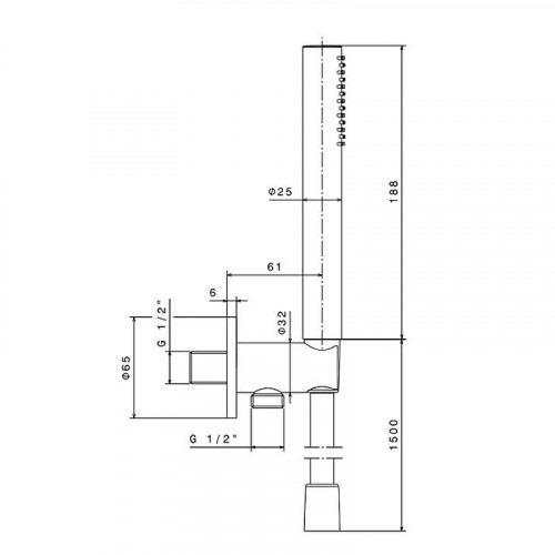 Душевой гарнитур Newform X-Steel 316 69645X.50.050 цвет Inox