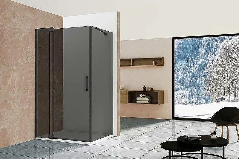 Душевой уголок Vincea Extra 120х90 VSR-1E111290CGB профиль Черный стекло тонированное