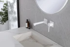 Смеситель для раковины Abber Emotion AF8812W Белый латунь встраиваемый