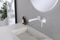 Смеситель для раковины Abber Emotion AF8812W Белый латунь встраиваемый