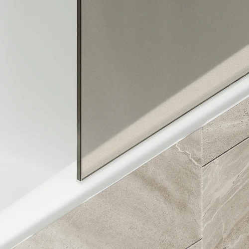 Шторка на ванну Maybah Glass MGV-74-2ш 600x1400 в широком профиле Бронза стекло бронзовое матовое